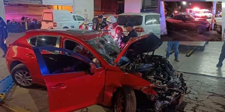 ¡Persecución termina en caos! Choque múltiple deja tres heridos en calzada Niños Héroes