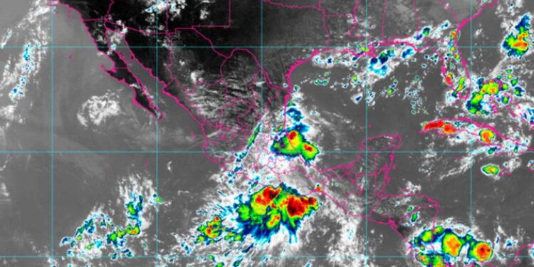 Se espera nubosidad y lluvias de intensidad variable, algunas fuertes, especialmente en las regiones del Istmo de Tehuantepec, Costa, Sierra Sur y Mixteca.