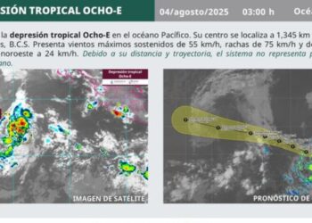 Depresión tropical Ocho-E se forma en el Pacífico: avanzará como tormenta pero sin riesgo para México