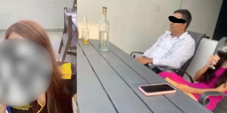 ¡Video escandaliza a San Antonio de la Cal! Presidente municipal es señalado por incitar a menores a beber alcohol
