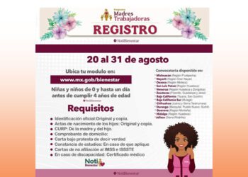Abren registro al Programa Madres Trabajadoras del 20 al 31 de agosto