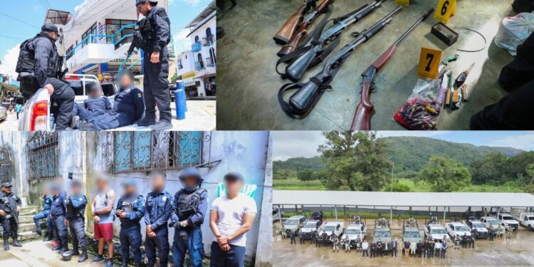 Operación Sable en Putla: Estado toma control y detiene a policías vinculados con delincuencia