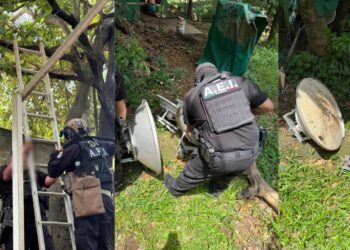 Derriban red de videovigilancia ilegal usada por el crimen organizado en San Juan Cacahuatepec