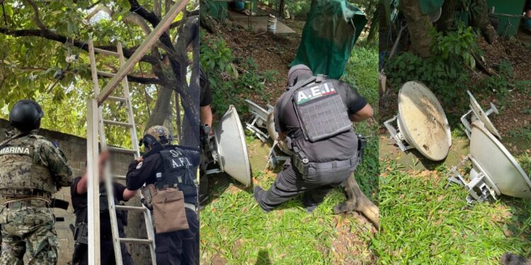 Derriban red de videovigilancia ilegal usada por el crimen organizado en San Juan Cacahuatepec