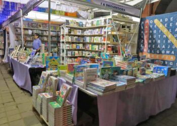 Foto: Adrián Gaytán // Los puestos de venta de libros han tenido una afluencia variada a lo largo del día, dependiendo de las condiciones climáticas y los horarios.
