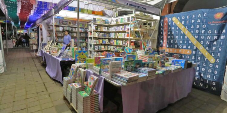 Foto: Adrián Gaytán // Los puestos de venta de libros han tenido una afluencia variada a lo largo del día, dependiendo de las condiciones climáticas y los horarios.