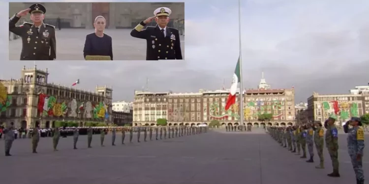 Memoria y silencio en el Zócalo: Sheinbaum rinde homenaje a víctimas de los sismos del 19 de septiembre