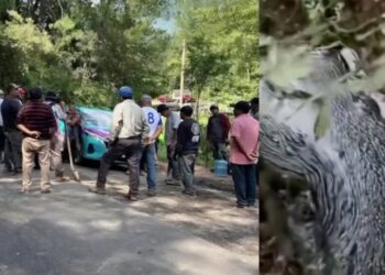 Desastre ambiental en Putla: pipa derrama chapopote y los pobladores luchan solos