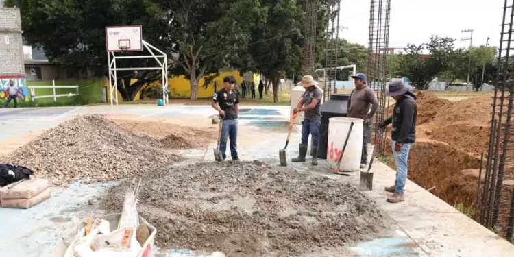 Techan cancha de usos múltiples en San Martín Mexicapan