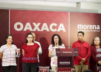 Arremete Luisa María Alcalde contra medios al visitar Oaxaca