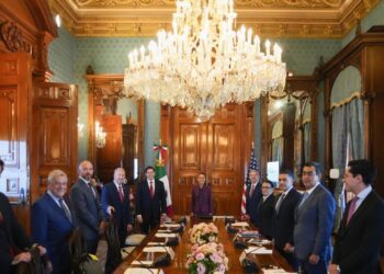 Termina el cónclave Rubio- Sheinbaum en Palacio Nacional
