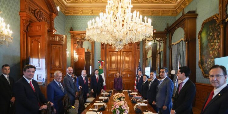 Termina el cónclave Rubio- Sheinbaum en Palacio Nacional