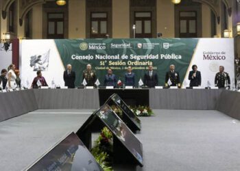 Foto: Presidencia De La República // En Palacio Nacional, la Presidenta Claudia Sheinbaum encabeza la 51° Sesión Ordinaria del Consejo Nacional de Seguridad Pública.