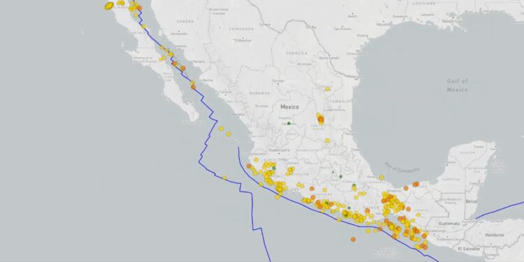 Hasta las 17:30 horas del lunes, el Sismológico reportó 6 sismos superiores a los 3 grados en Oaxaca.