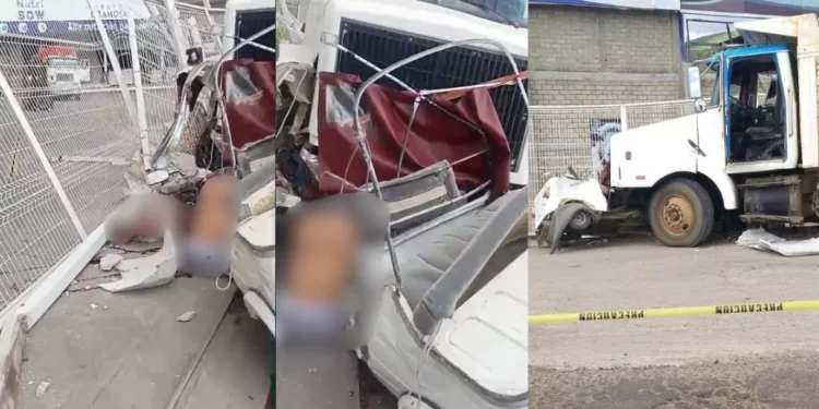 ¡Camión aplasta mototaxi en la 175! Al menos dos muertos entre los fierros