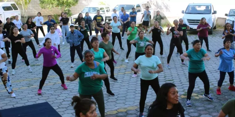 Las y los trabajadores de la Secretaría de Salud vivieron minutos de energía.