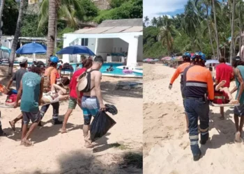 “El mar no perdona”: rescatan a pareja arrastrada por corrientes en playa Coral, Puerto Escondido