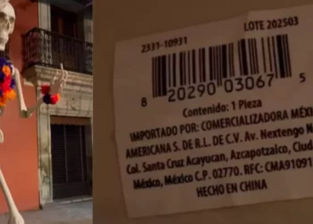 VIDEO | Indignación en Oaxaca por presunta calavera “HECHA EN CHINA” en decoración del Día de Muertos