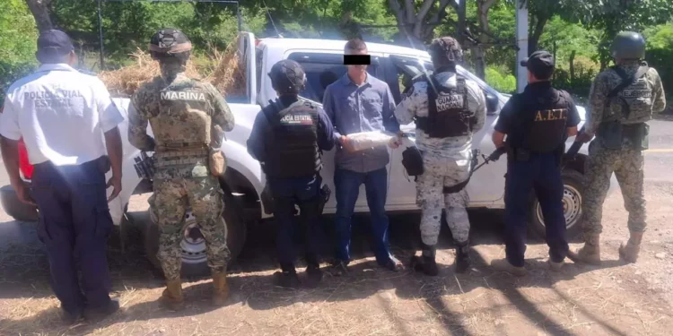 Los agentes localizaron un paquete con hierba seca con características de la marihuana.