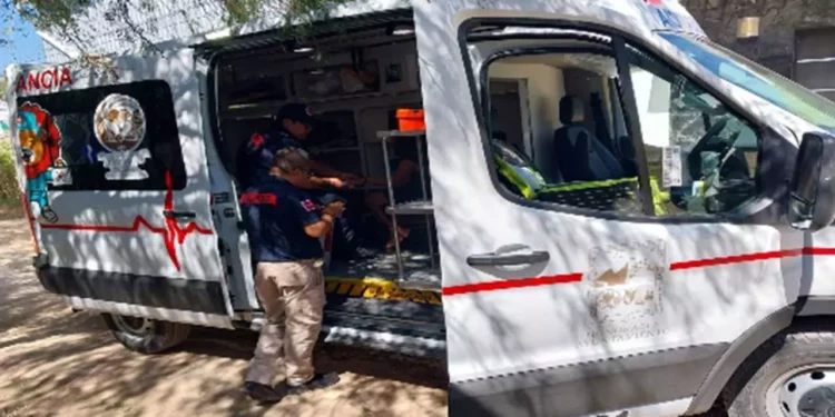 Personal del Heroico Cuerpo de Bomberos auxilió al motociclista lesionado tras ser atropellado en la carretera Huajuapan–Tehuacán, a la altura de La Junta.
