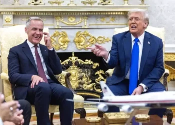 Donald Trump se reunió con el ministro canadiense Mark Carney en la Casa Blanca.