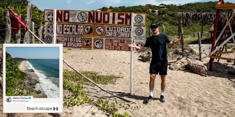 Valtteri Bottas disfruta playas de Mazunte, Oaxaca tras Gran Premio de México 2025