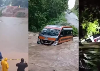 VIDEO | ¡Desafío mortal! Ciudadanos insisten en cruzar ríos crecidos pese a alertas en Oaxaca