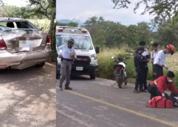 Estudiante del CBTA 78 se accidente cerca del Mercado de Leña de Zaachila