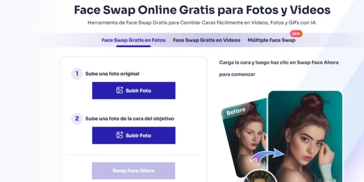Las 4 herramientas más populares de face swap con IA gratis