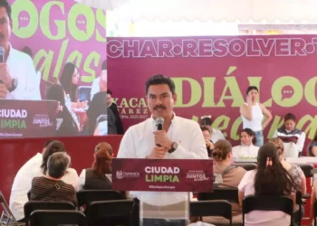 Foto: Adrián Gaytán // Conferencia de prensa de Raymundo Chagoya, presidente municipal de Oaxaca de Juárez.