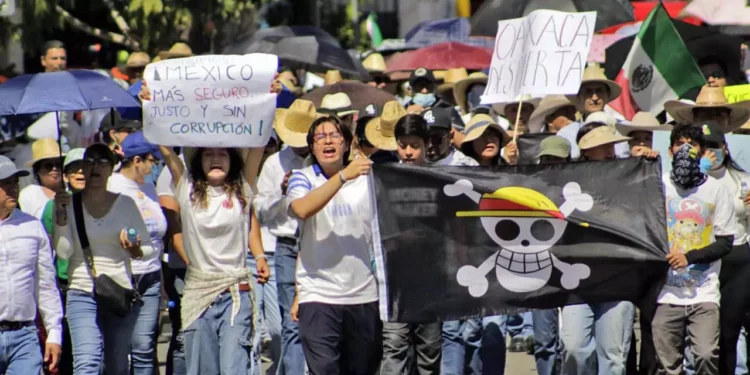 Foto: Ivonne Mateo // Frenar asesinatos y un país sin corrupción; oaxaqueños se unieron al Movimiento del Sombrero.