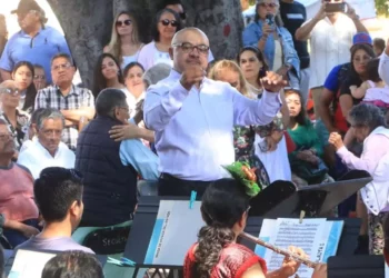 Foto: Adrián Gaytán // La Banda de Música del Estado de Oaxaca surgió en el año 1868 y está conformada por 62 integrantes.