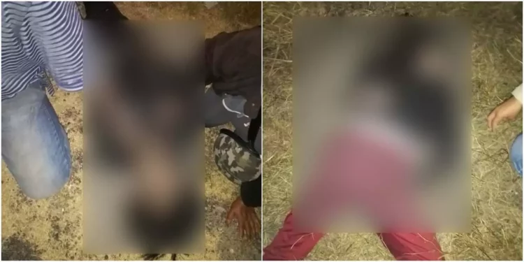 La pareja se encontraba tendida a la orilla de la carretera.