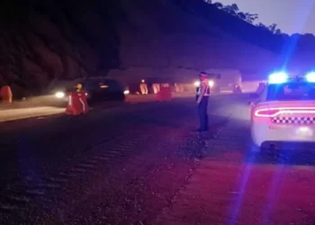 Foto: Guardia Nacional // Trabajos de reacondicionamiento de la súper carretera Oaxaca-Cuacnopalan.