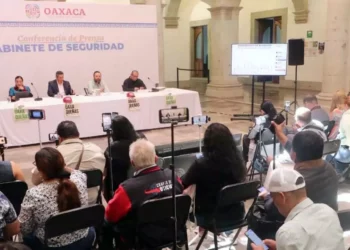 Foto: Adrián Gaytán // Conferencia de prensa del Gabinete de Seguridad.