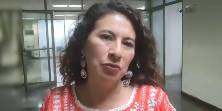 Eva Diego Cruz, presidenta de la Mesa Directiva de la 66 legislatura del Congreso de Oaxaca.