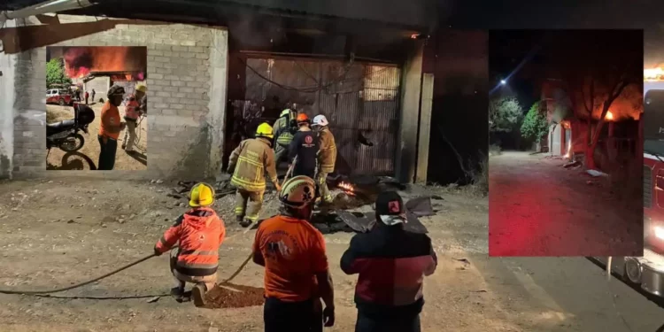 VIDEO | Incendio devora taller mecánico en Zaachila: pérdidas de miles de pesos