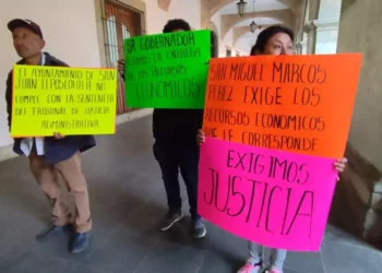 Autoridades y habitantes de la agencia San Miguel Marcos Pérez exigen recursos