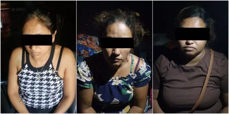 Rosa Isela P. G., de 42 años; María Guadalupe S. P., de 27 años; y Rosa Estela B. N., de 29 años, señaladas como presuntas responsables del homicidio calificado de la niña Noelia Daniela S. G., de apenas 4 años.