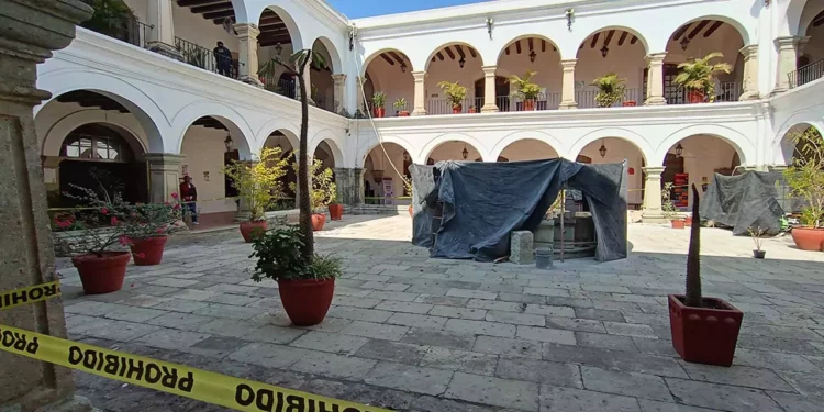 Foto: Lisbeth Mejía // Camina la rehabilitación del ex convento de las Monjas Recoletas.