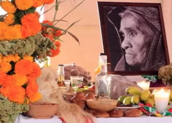 Foto: Adrián Gaytán // Una ofrenda dedicada a la sacerdotisa de los hongos, María Sabina.