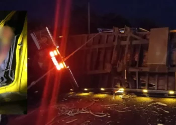 ¡Atrapado entre fierros! Tráiler y camión torton provocan cierre total en Carretera Federal 190