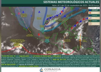 Frente frío 12 llega a Oaxaca con lluvias, descenso de temperatura y fuertes vientos en el Istmo
