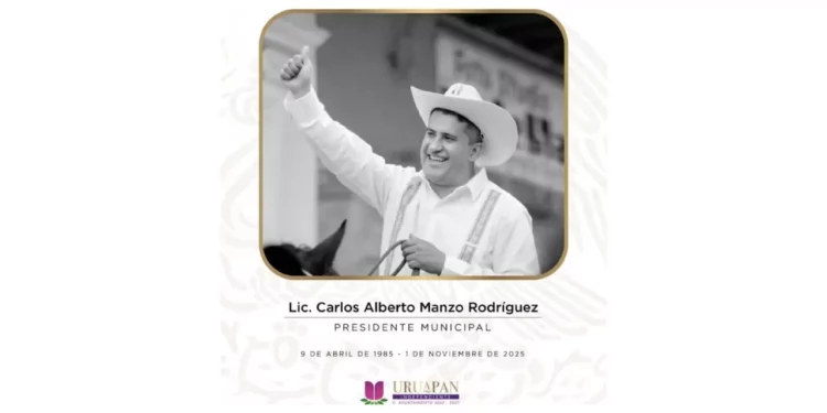 Uruapan despide a Carlos Manzo, alcalde asesinado durante el Festival de las Velas