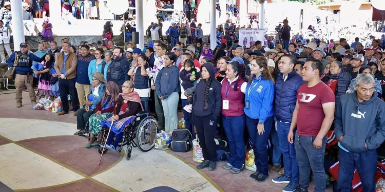 Foto: Gobierno de Oaxaca // El retorno de los desplazados a Guadalupe Victoria, San Juan Juquila Mixes, fue reconocido por la ACNUR.