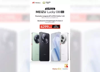 El smartphone Meizu Lucky 08 5G AI también es bastante potente.