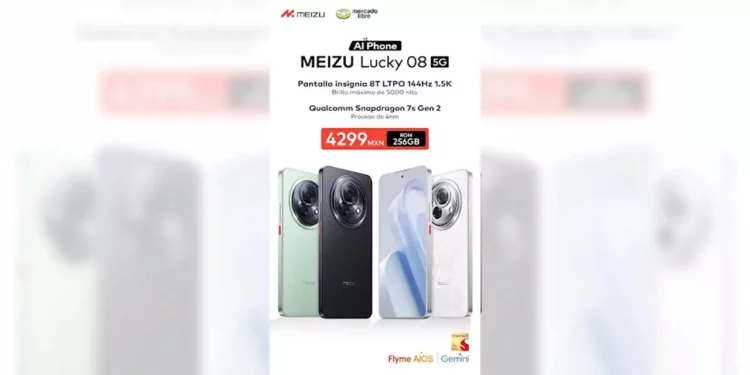 El smartphone Meizu Lucky 08 5G AI también es bastante potente.