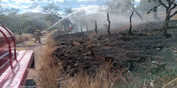 Controlan incendio en agencia de Huajuapan.