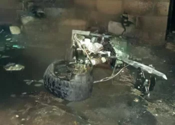 La motocicleta quedó en pérdida total.