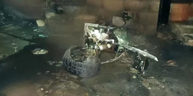 La motocicleta quedó en pérdida total.